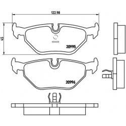 stabdžių trinkelių rinkinys, diskinis stabdys PRIME LINE
                                BREMBO                           