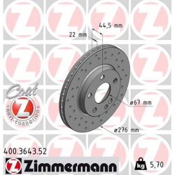 stabdžių diskas (1vnt) SPORT Z
                                ZIMMERMANN                                400.3643.52, Nenur