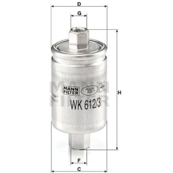 Kuro filtras
                                MANN-FILTER                                                WK612/3, MANN-FILTER,