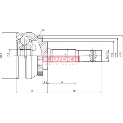 pusašio šarnyras
KAMOKA 6538, KAMOKA, 6538, auto detalė