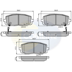 Stabdžių kaladėlės priekinės
COMLINE CBP3