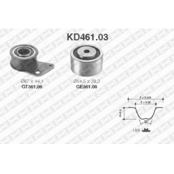 paskirstymo diržo komplektas
                                SNR                                                KD461.03, SN