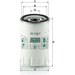 alyvos filtras
                                MANN-FILTER                                                W719/7, MANN-FILTER