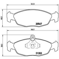 stabdžių trinkelių rinkinys, diskinis stabdys PRIME LINE
                                BREMBO                           