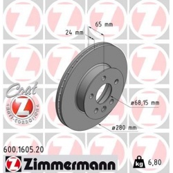 stabdžių diskas (1vnt) COAT Z
                                ZIMMERMANN                                600.1605.20, Nenuro