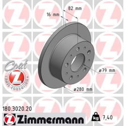 stabdžių diskas (1vnt) COAT Z
                                ZIMMERMANN                                180.3020.20, Nenuro