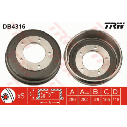 stabdžių būgnas
                                TRW                                                DB4316, TRW, DB4316, au