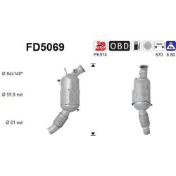 DPF, kietųjų dalelių filtras
                                                FD5069, AS, FD5069, auto detalė