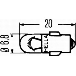 lemputė, salono apšvietimas STANDARD
                                HELLA                                8GP 002 066-121, 