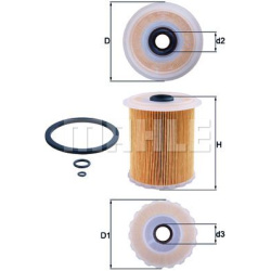 Filtras kuro diesel
                                MAHLE                                                KX75D, MAHLE, KX75D,