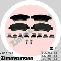 stabdžių trinkelių rinkinys, diskinis stabdys
                                ZIMMERMANN                                23