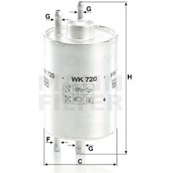 kuro filtras
                                MANN-FILTER                                WK720, MANN-FILTER, WK720, auto detal