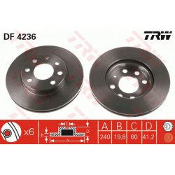stabdžių diskas (1vnt)
                                TRW                                                DF4236, TRW, DF42