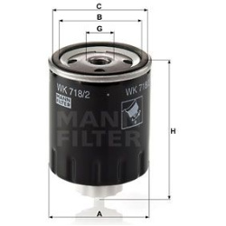 kuro filtras
                                MANN-FILTER                                                WK718/2, MANN-FILTER,