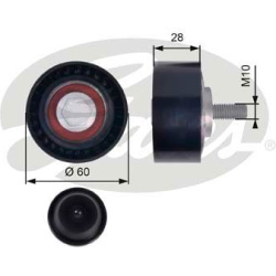 kreipiantysis skriemulys, V formos rumbuotas diržas DriveAlign™
                                GATES                     