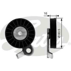 įtempiklio skriemulys, V formos rumbuotas diržas DriveAlign™
                                GATES                       