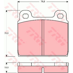 stabdžių trinkelių rinkinys, diskinis stabdys COTEC
                                TRW                                   