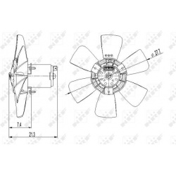 ventiliatorius, radiatoriaus
                                NRF                                                47391, NRF, 4