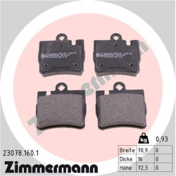 stabdžių trinkelių rinkinys, diskinis stabdys
ZIMMERMANN