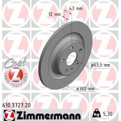 Stabdžių diskas COAT Z
                                ZIMMERMANN                                                610.3727.2