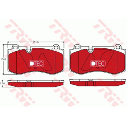 stabdžių trinkelių rinkinys, diskinis stabdys DTEC COTEC
                                TRW                              
