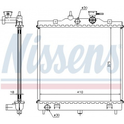 Aušinimo radiatorius
                                NISSENS                                                66655, NISSENS, 