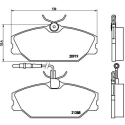 stabdžių trinkelių rinkinys, diskinis stabdys PRIME LINE
                                BREMBO                           