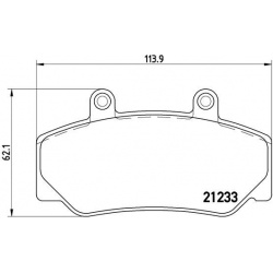 Stabdžių trinkelių rinkinys, diskinis stabdys PRIME LINE
                                BREMBO                           