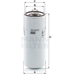 kuro filtras
MANN-FILTER WK850/3, MANN-FILTER,