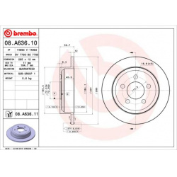 stabdžių diskas (1vnt) PRIME LINE
                                BREMBO                                                08.