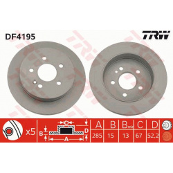 stabdžių diskas (1vnt)
                                TRW                                                DF4195, TRW, DF41