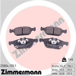 stabdžių trinkelių rinkinys, diskinis stabdys
                                ZIMMERMANN                                25