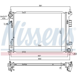 Aušinimo radiatorius
NISSENS 67604, NISSENS,