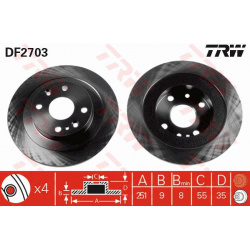 stabdžių diskas (1vnt)
                                TRW                                                DF2703, TRW, DF27