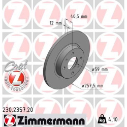 Stabdžių diskas COAT Z
                                ZIMMERMANN                                                230.2357.2