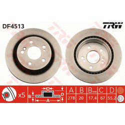 stabdžių diskas (1vnt)
                                TRW                                                DF4513, TRW, DF45