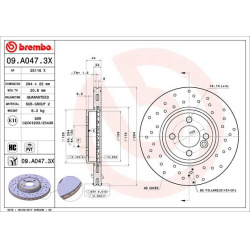 Stabdžių diskas XTRA LINE - Xtra
BREMBO 09.A