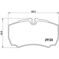 stabdžių trinkelių rinkinys, diskinis stabdys PRIME LINE
                                BREMBO                           