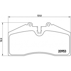 Stabdžių trinkelių rinkinys, diskinis stabdys PRIME LINE
                                BREMBO                           
