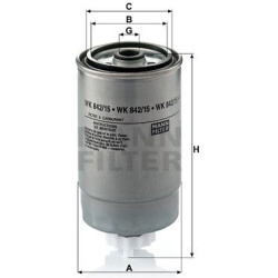 kuro filtras
                                MANN-FILTER                                WK842/15, MANN-FILTER, WK84215, auto 