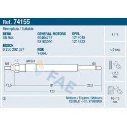 kaitinimo žvakė
FAE 74155, Nenurodytas gamin