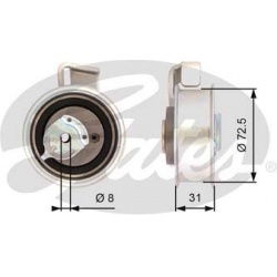 įtempiklio skriemulys, paskirstymo diržas PowerGrip™
                                GATES                               