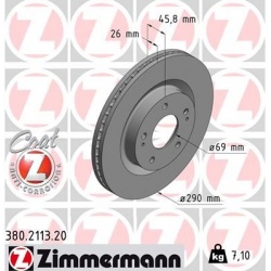 stabdžių diskas (1vnt) COAT Z
                                ZIMMERMANN                                380.2113.20, Nenuro