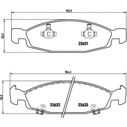 stabdžių trinkelių rinkinys, diskinis stabdys PRIME LINE
                                BREMBO                           