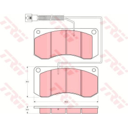 stabdžių trinkelių rinkinys, diskinis stabdys
                                TRW                                         