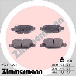 stabdžių trinkelių rinkinys, diskinis stabdys
                                ZIMMERMANN                                25