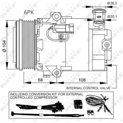 Kompresorius, oro kondicionierius EASY FIT
NRF