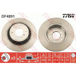 stabdžių diskas (1vnt)
TRW DF4891, TRW, DF48