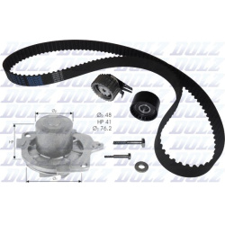 vandens siurblio ir paskirstymo diržo komplektas
                                DOLZ                                KD032, 