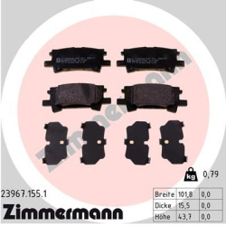 stabdžių trinkelių rinkinys, diskinis stabdys
                                ZIMMERMANN                                23